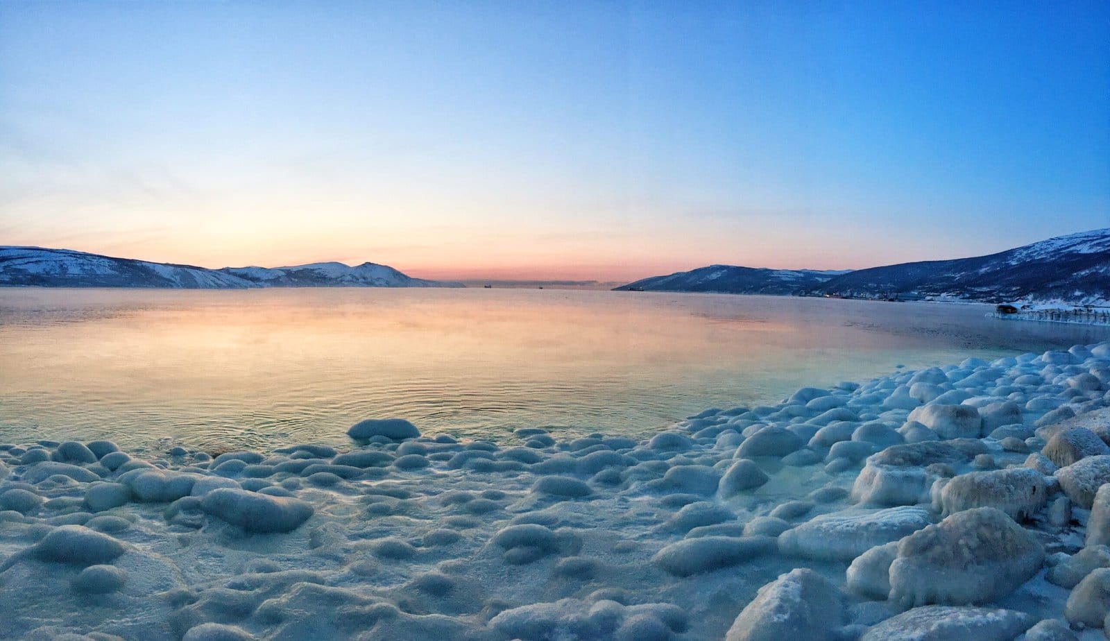Paesaggio Mare di okhotsk